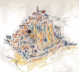 Berre les Alpes, dessin Maurice Dilmi